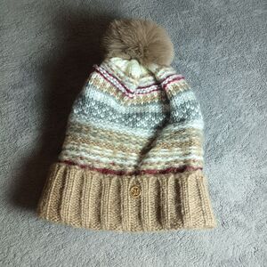 Steve Madden Knit Beanie Cozy Core Faux Fur Pompom Fisherman Streetwear Hat OS